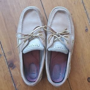 Gold Sperry Topsider Boat Shoes